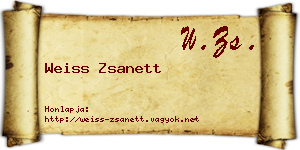 Weiss Zsanett névjegykártya