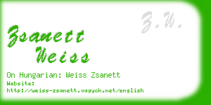 zsanett weiss business card